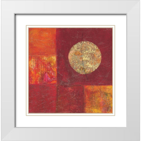 La lune rouge White Modern Wood Framed Art Print with Double Matting by Garrido, Jerome