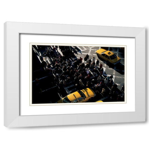 Intersections (detail) White Modern Wood Framed Art Print with Double Matting by Setboun, Michel