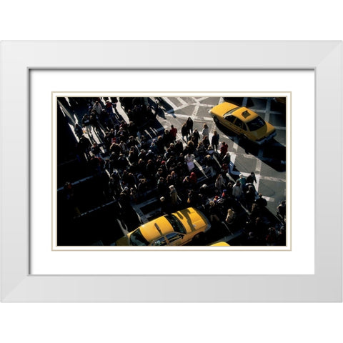 Intersections (detail) White Modern Wood Framed Art Print with Double Matting by Setboun, Michel