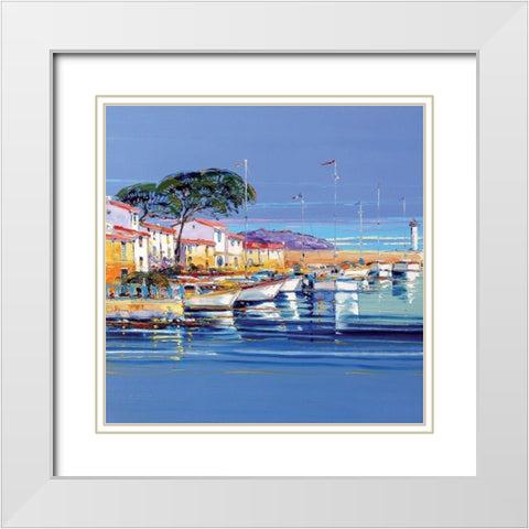 La presquile des pecheurs White Modern Wood Framed Art Print with Double Matting by Corbiere