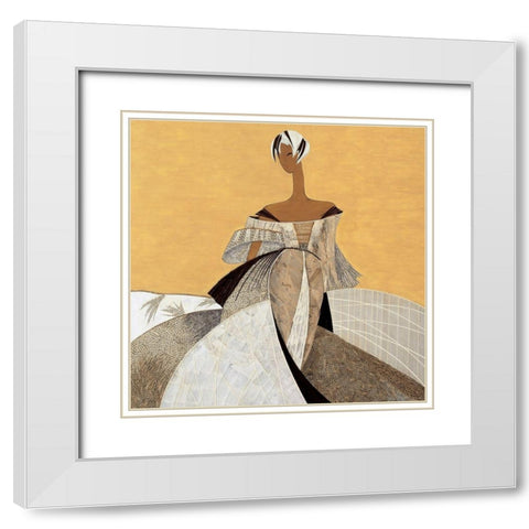 Elisabeth White Modern Wood Framed Art Print with Double Matting by Loesch, Elisabeth