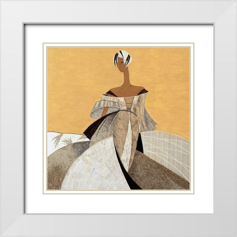 Elisabeth White Modern Wood Framed Art Print with Double Matting by Loesch, Elisabeth