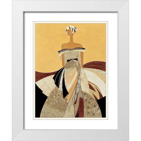 Lea White Modern Wood Framed Art Print with Double Matting by Loesch, Elisabeth