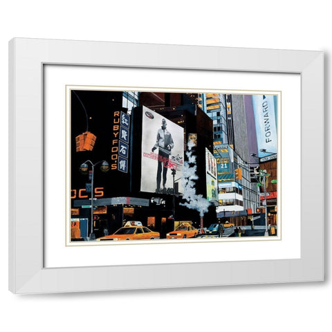 Reebock White Modern Wood Framed Art Print with Double Matting by Toque, Harry