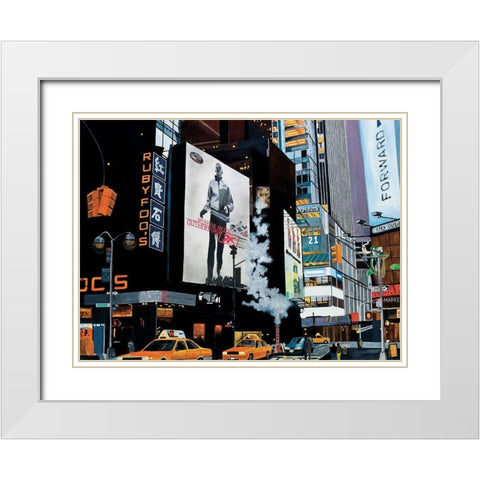 Reebock White Modern Wood Framed Art Print with Double Matting by Toque, Harry