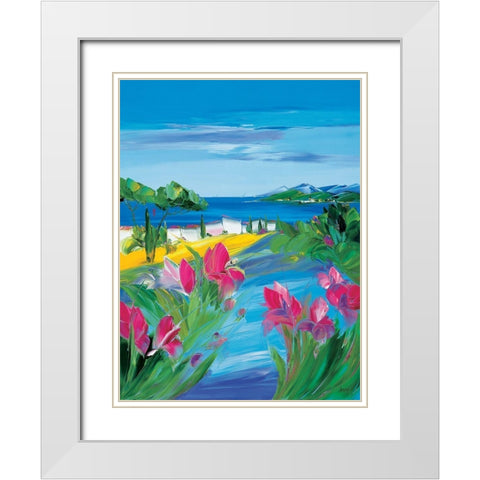 A lombre des pins White Modern Wood Framed Art Print with Double Matting by Vadon, Veronique