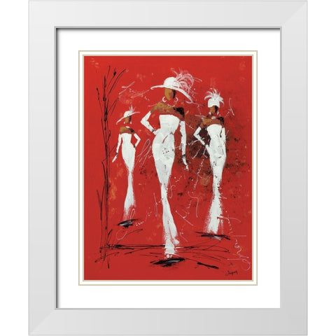 Defile Haute couture I White Modern Wood Framed Art Print with Double Matting by Johanna