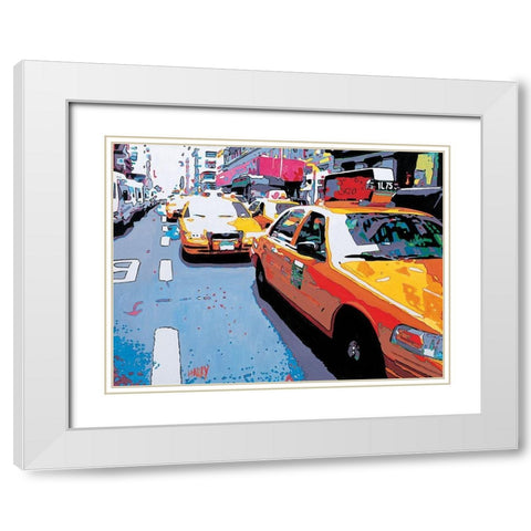 Traffic White Modern Wood Framed Art Print with Double Matting by Toque, Harry