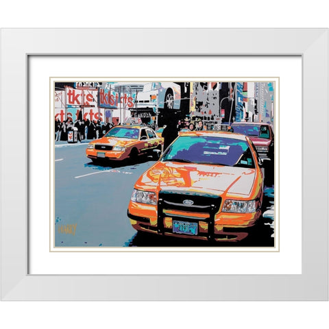 Tickets White Modern Wood Framed Art Print with Double Matting by Toque, Harry