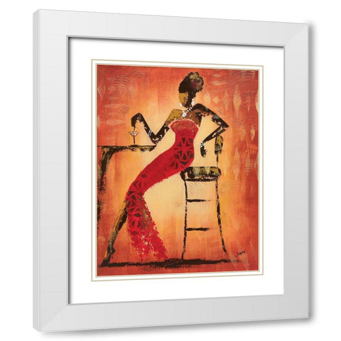 Rendez-vous I White Modern Wood Framed Art Print with Double Matting by Johanna