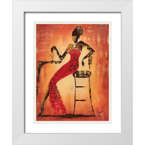 Rendez-vous I White Modern Wood Framed Art Print with Double Matting by Johanna