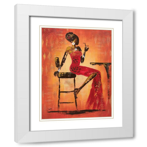 Rendez-vous II White Modern Wood Framed Art Print with Double Matting by Johanna