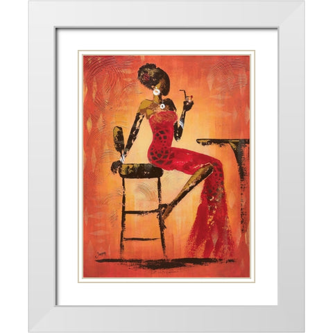 Rendez-vous II White Modern Wood Framed Art Print with Double Matting by Johanna