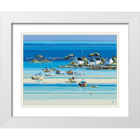 Presquile I  White Modern Wood Framed Art Print with Double Matting by Kerfily