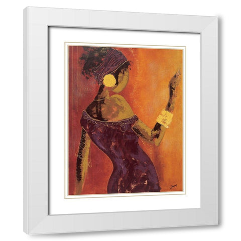 Le miroir I White Modern Wood Framed Art Print with Double Matting by Johanna