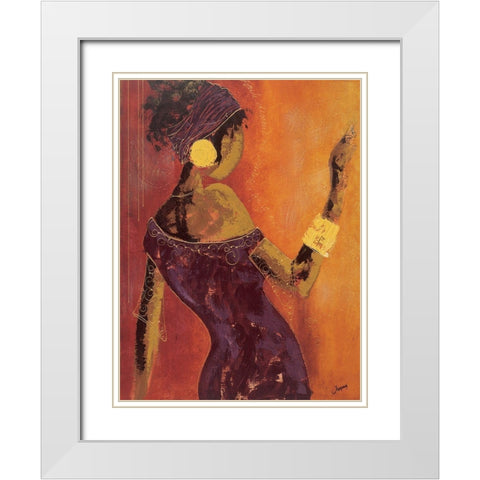 Le miroir I White Modern Wood Framed Art Print with Double Matting by Johanna