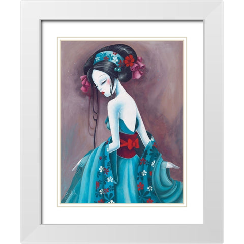 Jadepearls White Modern Wood Framed Art Print with Double Matting by Sybile