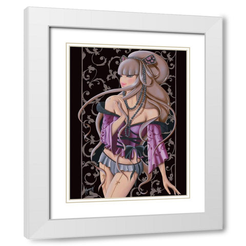 Dolce Lilou White Modern Wood Framed Art Print with Double Matting by Rhumeur, Aurelie