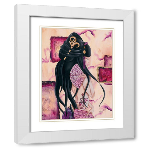 Dragon Lilou I White Modern Wood Framed Art Print with Double Matting by Rhumeur, Aurelie