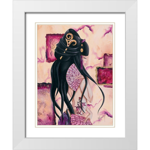 Dragon Lilou I White Modern Wood Framed Art Print with Double Matting by Rhumeur, Aurelie