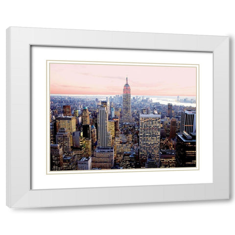 Red Empire White Modern Wood Framed Art Print with Double Matting by Setboun, Michel