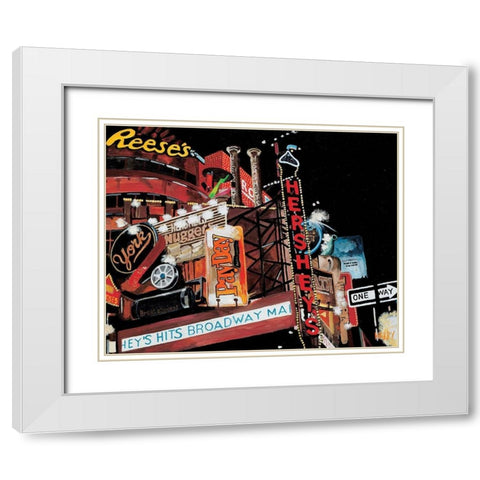 Bonbons, caramels… White Modern Wood Framed Art Print with Double Matting by Toque, Harry