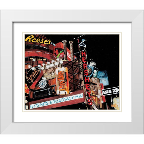 Bonbons, caramels… White Modern Wood Framed Art Print with Double Matting by Toque, Harry