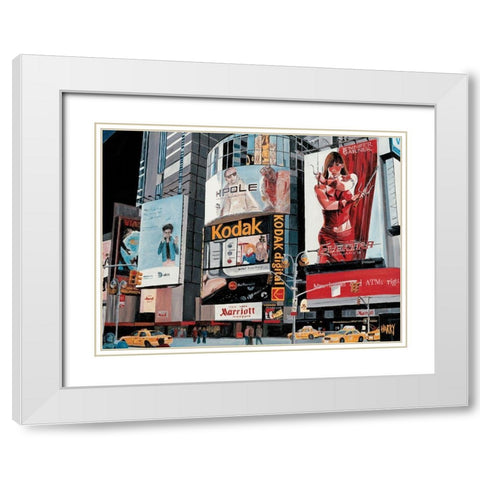 Elektra White Modern Wood Framed Art Print with Double Matting by Toque, Harry