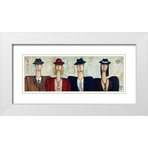Femme, homme, mode demploi ! White Modern Wood Framed Art Print with Double Matting by Kuhn, Marie-Pierre