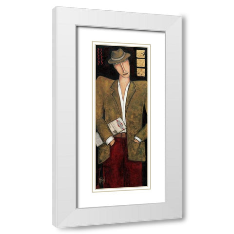 Liberation White Modern Wood Framed Art Print with Double Matting by Kuhn, Marie-Pierre