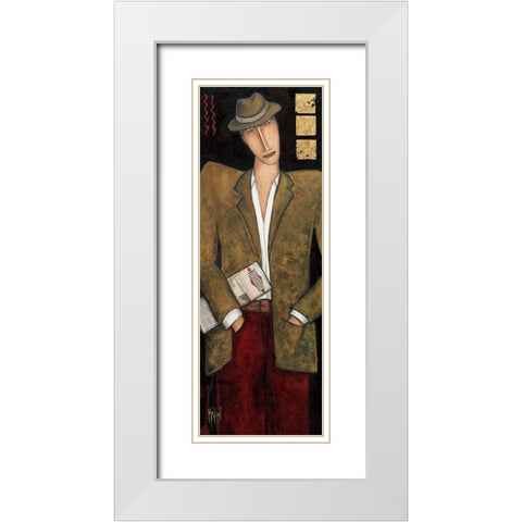 Liberation White Modern Wood Framed Art Print with Double Matting by Kuhn, Marie-Pierre