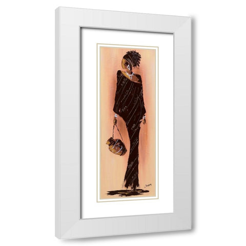 Bamako I White Modern Wood Framed Art Print with Double Matting by Johanna