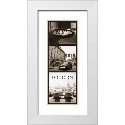 City London White Modern Wood Framed Art Print with Double Matting by Braun Studio