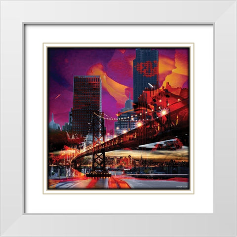 Flowers of San-Francisco White Modern Wood Framed Art Print with Double Matting by Marcus