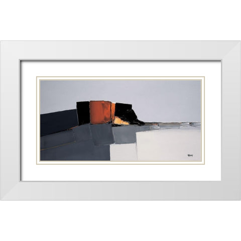 Fort dAntibes White Modern Wood Framed Art Print with Double Matting by Vadon, Veronique