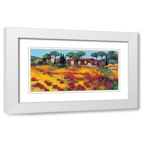 Rouge et or White Modern Wood Framed Art Print with Double Matting by Keiflin, Roger