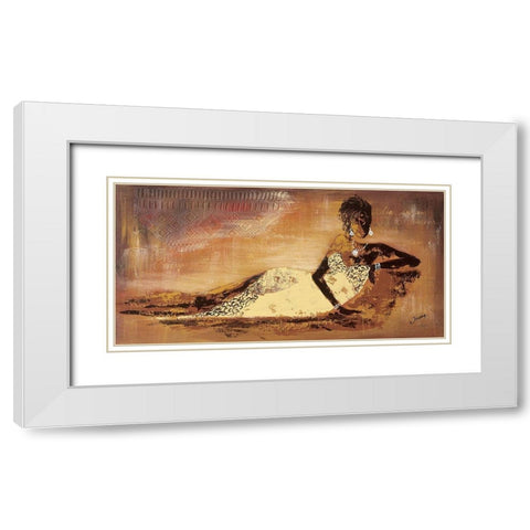 Instant II White Modern Wood Framed Art Print with Double Matting by Johanna