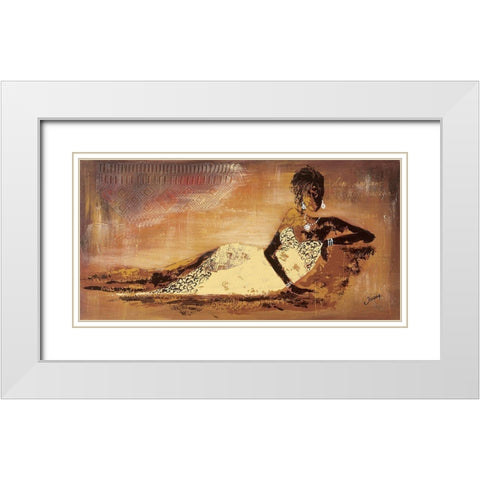 Instant II White Modern Wood Framed Art Print with Double Matting by Johanna