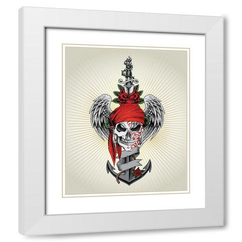 Pirate des Anges White Modern Wood Framed Art Print with Double Matting by Braun Studio