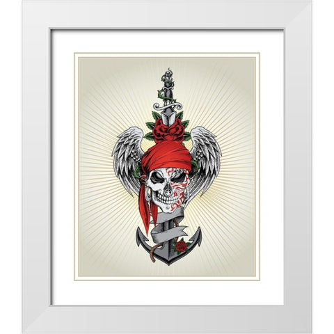 Pirate des Anges White Modern Wood Framed Art Print with Double Matting by Braun Studio