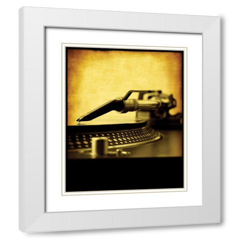 Music Vinyl 1 White Modern Wood Framed Art Print with Double Matting by Braun Studio