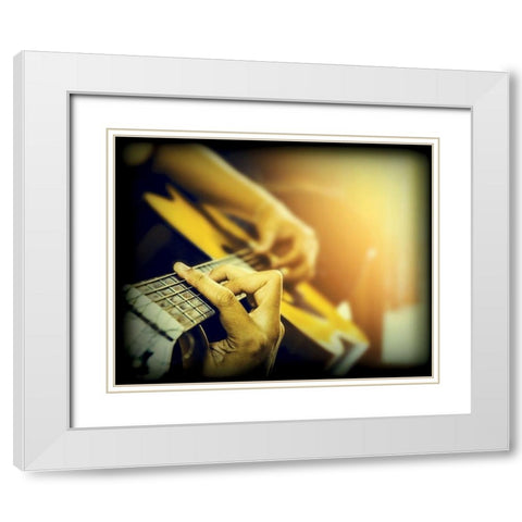 Music live 1 White Modern Wood Framed Art Print with Double Matting by Braun Studio