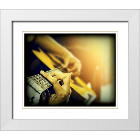 Music live 1 White Modern Wood Framed Art Print with Double Matting by Braun Studio