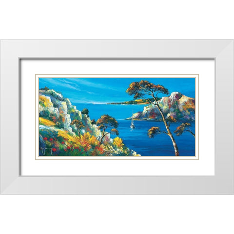 La baie tranquille White Modern Wood Framed Art Print with Double Matting by Keiflin, Roger