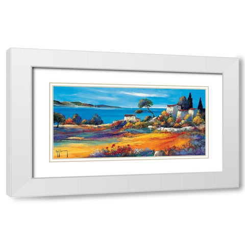 Vue sur la mer White Modern Wood Framed Art Print with Double Matting by Keiflin, Roger