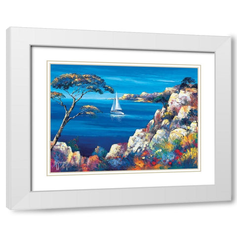 Le depart White Modern Wood Framed Art Print with Double Matting by Keiflin, Roger