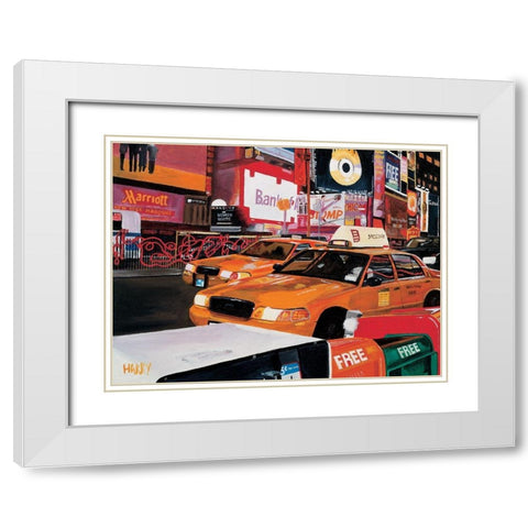 Marriott White Modern Wood Framed Art Print with Double Matting by Toque, Harry