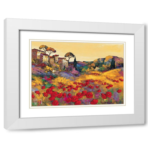 Le jour se leve White Modern Wood Framed Art Print with Double Matting by Keiflin, Roger