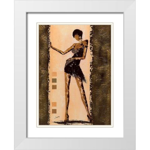 Audacieuse II White Modern Wood Framed Art Print with Double Matting by Johanna