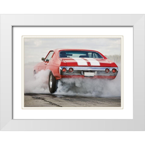 Go fast 2 White Modern Wood Framed Art Print with Double Matting by Braun Studio